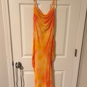 Sunset Hues Backless Dress